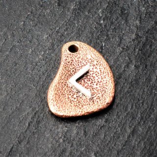 Bronzeanhänger - Rune aus 925er Sterling Silber - Kenaz