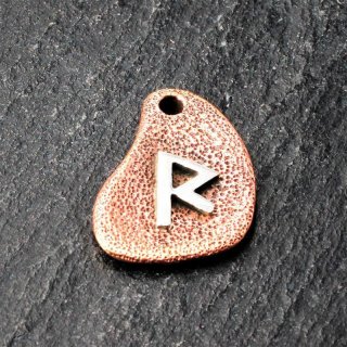 Bronzeanh&auml;nger - Rune aus 925er Sterling Silber - Raidho