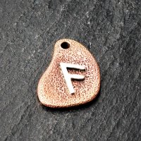 Bronzeanh&auml;nger - Rune aus 925er Sterling Silber - Ansuz