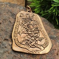 Runenstein Schmuck Anh&auml;nger aus Bronze