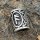 Futhark Bartperle Rune "ANSUZ" aus 925er Sterling Silber