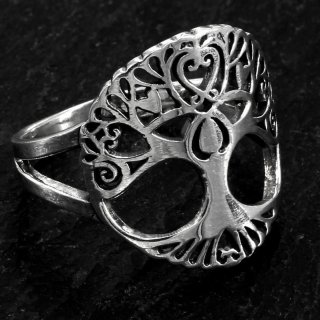 Weltenbaum Ring aus 925er Sterling Silber