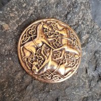 Keltisches Pferde Amulett Anh&auml;nger aus Bronze