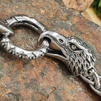 Wikinger Königsarmband mit Adlerköpfe aus Edelstahl