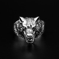 Wolf Ring "Hati" aus 925 Sterling Silber