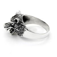 Wolf Ring &quot;Hati&quot; aus 925 Sterling Silber 52 (16,6) / 6 US