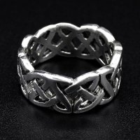 Keltischer Knoten Ring aus 925 Sterling Silber 60 (19,0) / 9 US