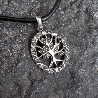 Lebensbaum mit Markasit Steine aus 925 Sterling Silber