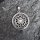 Sonnenrad Schmuckanhänger mit Futhark Runen aus 925er Sterling Silber