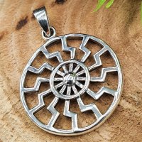 Sonnenrad Schmuck Amulett aus 925er Sterling Silber