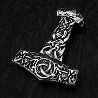 Massiver Thors Hammer Anh&auml;nger &quot;KNUT&quot; aus 925 Sterling Silber