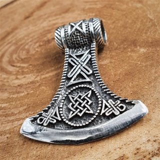 Anhänger Axtblatt budawi® Wikinger Axt mit keltischen Verzierungen Amulett 