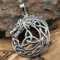 Jörmungandr Schmuck Amulett mit keltischem Knoten aus 925er Sterling Silber