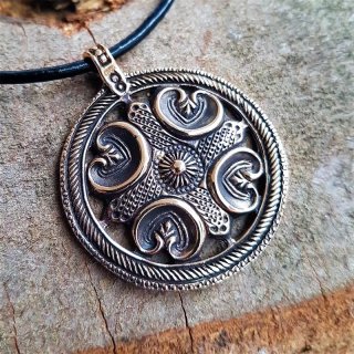 Keltische Schild Schmuck Amulett "BLATHMAC" aus Bronze