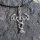 Gothic Schmuck Anhänger Skelett von Schlangen umschlungen aus 925 Sterling Silber