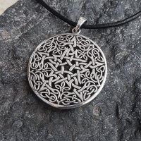 Keltischer Knoten Anh&auml;nger &quot;GAWAINE&quot; mit Pentagramm, aus 925er Sterling Silber