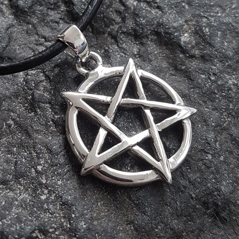 Witcher Pentagramm Halskette & Ring - Sterling Silber 925 - Tetragrammaton Amulett Für Damen & Herren