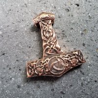 Massiver Thors Hammer Anhänger "KNUT" aus Bronze