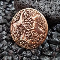 Keltische Fibel 3 Pferde aus Bronze