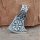 Mammenaxt Schmuckanhänger verziert mit einem Vegvisir aus 925 Sterling Silber