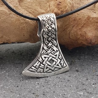 Mammenaxt Anhänger verziert mit Keltische Knoten aus 925 Silber