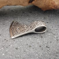 Mammenaxt Anhänger verziert mit Keltische Knoten aus 925 Silber