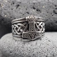 Wikinger Ring mit Thorshammer "ERLING" aus 925 Sterling Silber