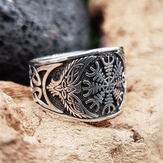 Helm of Awe Ring &quot;KETILL&quot; aus 925 Sterling Silber 64 (20,4) / 10,7 US