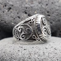 Wikinger Triskelen Ring "BRYNJAR" aus 925 Sterling Silber 59 (18,8) / 8,7 US