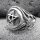 Pentagramm Ring verziert mit Ziegenköpfe aus 925 Sterling Silber