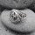 Pentagramm Ring verziert mit Ziegenköpfe aus 925 Sterling Silber 59 (18,8) / 8,7 US