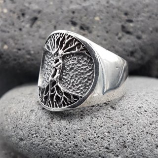 Weltenbaum Ring "PAAR" aus 925 Sterling Silber 72 (23,0) / 13,9 US