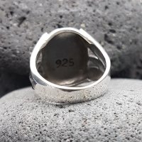 Anker Ring mit nordischen Runen aus 925 Sterling Silber