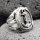 Anker Ring mit nordischen Runen aus 925 Sterling Silber 54 (17,2) / 6,8 US