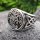 Yggdrasil Ring mit keltische Knoten aus 925 Sterling Silber 60 (19,1) / 9,1 US