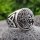 Yggdrasil Ring mit keltische Knoten aus 925 Sterling Silber 70 (22,3) / 12,9 US