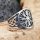 "Helm of Awe" Ring verziert mit keltische Knoten aus 925 Sterling Silber 54 (17,2) / 6,8 US