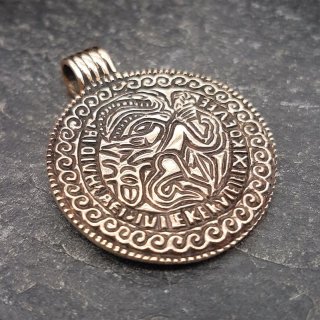 Anhänger BRAKTEAT Odin auf Sleipnir aus Bronze 