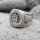 Valknut Ring verziert mit Runen und der Midgardschlange aus 925 Sterling Silber