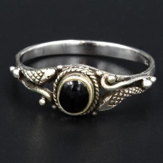 Silberring Onyx - &quot;Chumana&quot; 925 Sterlingsilber 60 (19,1) / 9,1 US