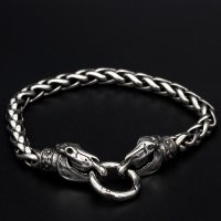 Viking bracelet &quot;Audhumla&quot; with clip ring made...