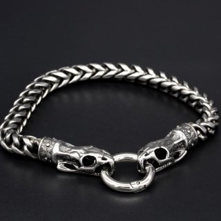 Viking bracelet "Jörmungandr" with clip ring made of stainless steel