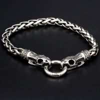 Viking bracelet "Jormungand" with clip ring...