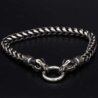 Viking bracelet &quot;Garm&quot; with clip ring made of...