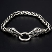 Viking bracelet "Hildiswini" with clip ring...