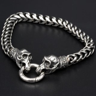 Viking bracelet "Grendel" with clip ring made of stainless steel