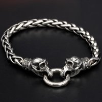 Viking bracelet "Grindel" with clip ring made...