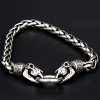 Viking bracelet "Tanngrisnir" with clip ring...