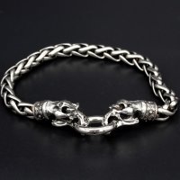 Viking bracelet "Fenrir" with clip ring made of...