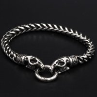 Viking bracelet &quot;Bygul&quot; with clip ring made of...